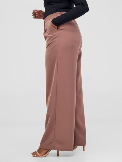 Vivo Alora Pleated Pants  - Taupe