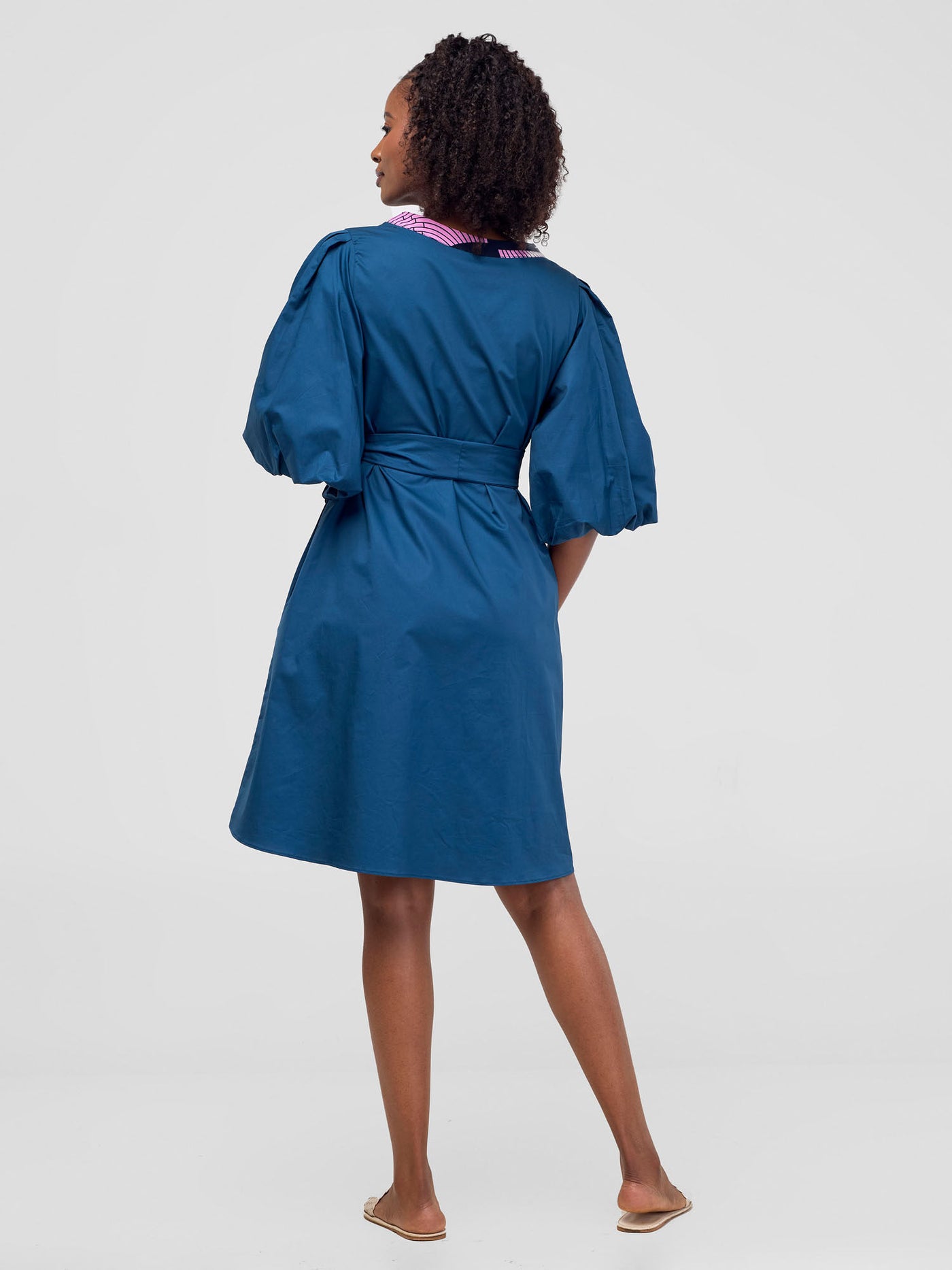 Mali Bishop Sleeve Tent Dress - Teal