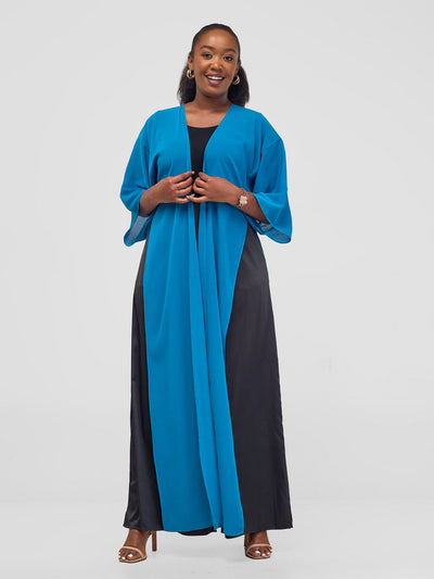 Vivo Basic Nandi High Slit Kimono - Blue