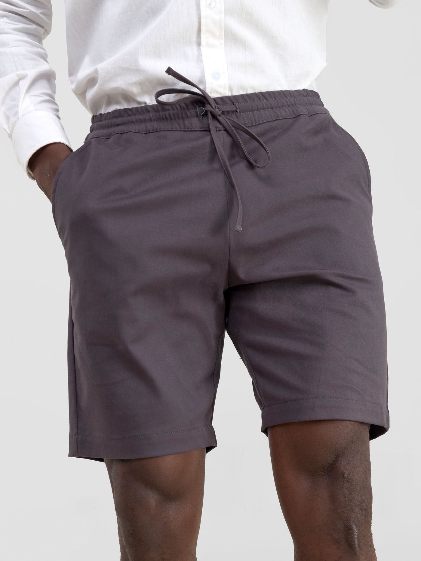 Men's Drawstring Shorts - Dark Grey