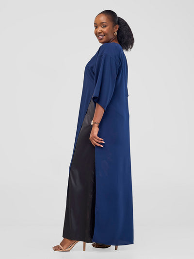 Vivo Basic Nandi High Slit Kimono - Navy