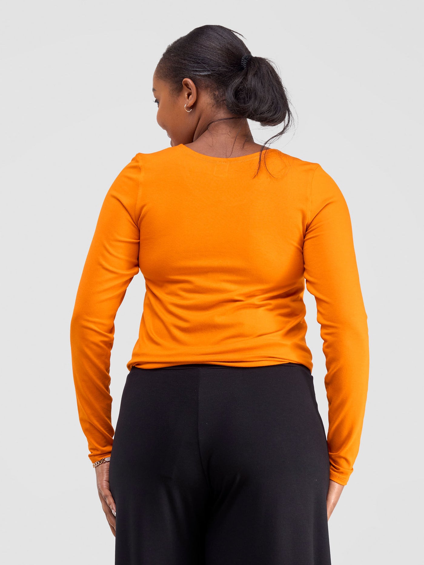 Vivo Kala Gathered Front Top - Orange - Shopzetu