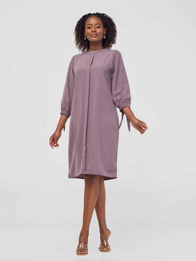 Vivo Alora 3/4 Sleeve Shift Dress - Tan