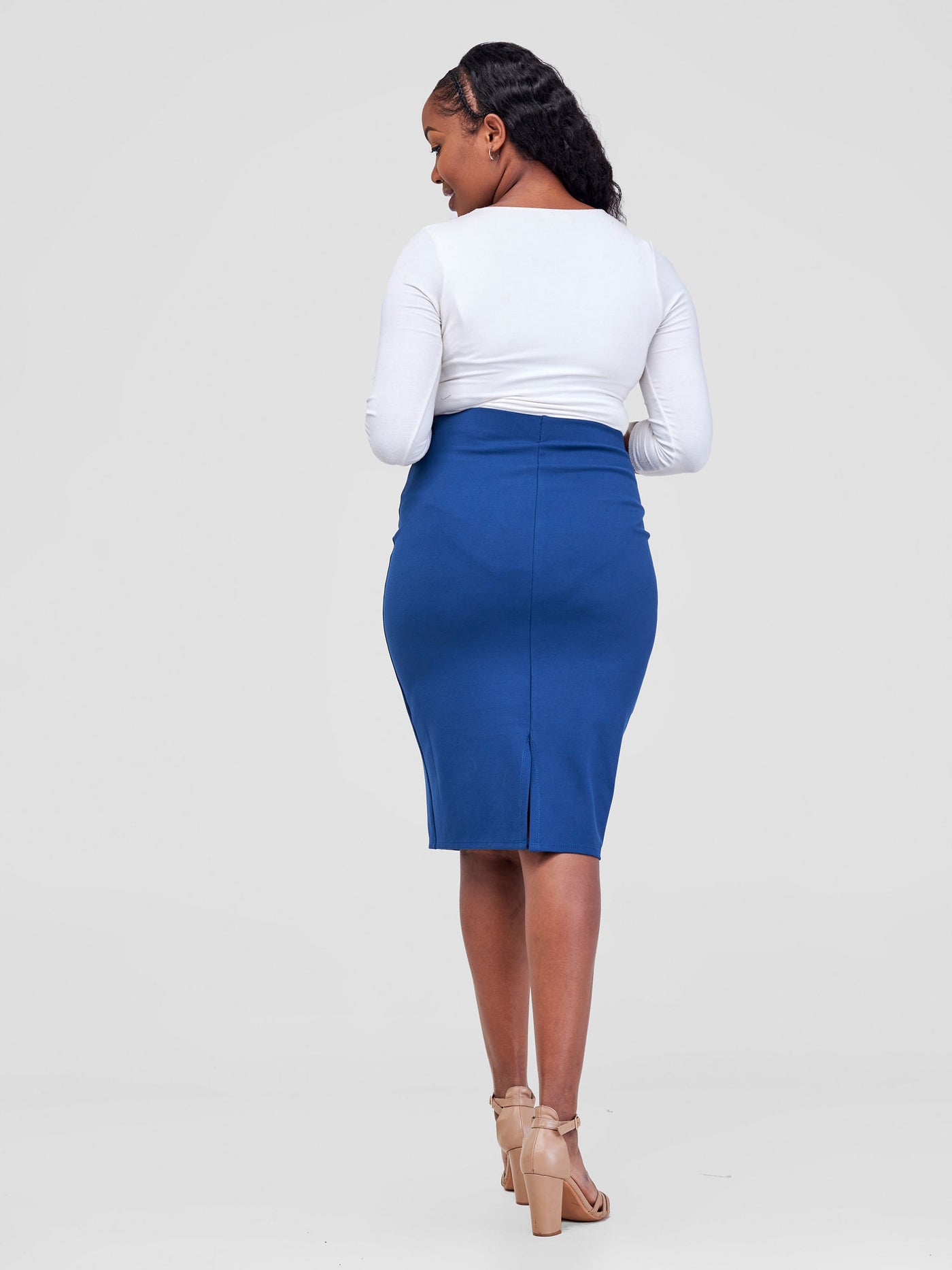 Vivo Basic Waridi Pencil Skirt - Dark Teal - Shopzetu