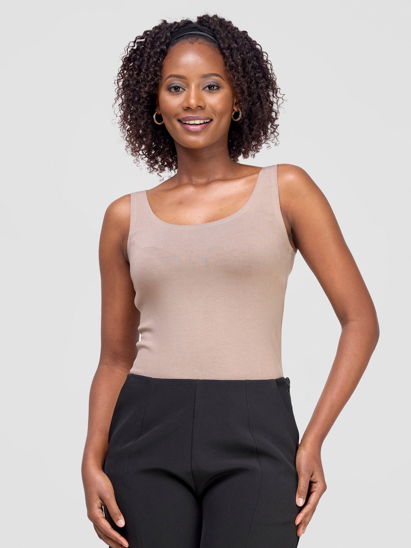 Vivo Basic Tank Top - Taupe