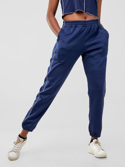 Zoya Taani Easy Fit Joggers -Navy