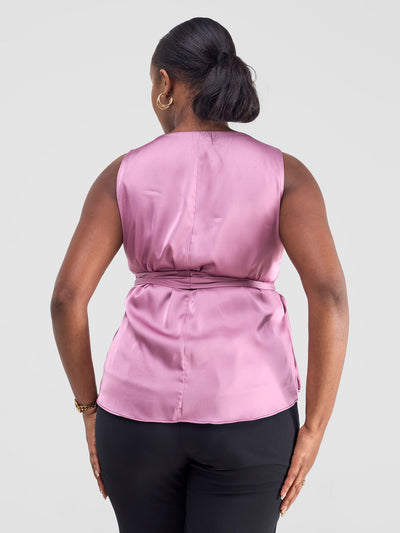 Vivo Raha Waist Tie Top - Pink