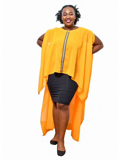 Shazi Afrika Kipusa Cover Up - Yellow - Shopzetu