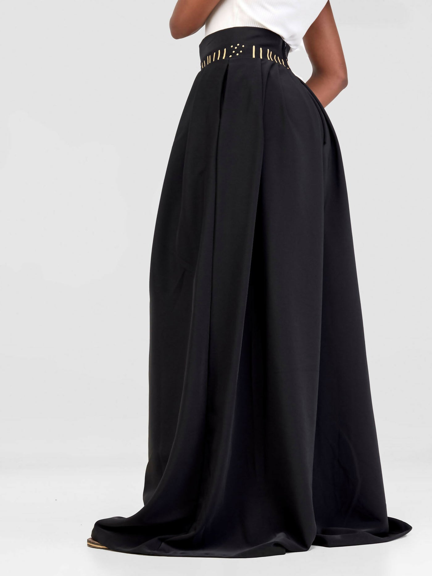 African Yuva Robin Palazzo Pants - Black