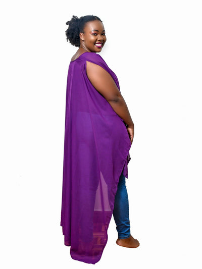 Shazi Afrika Kipusa Cover Up - Purple - Shopzetu