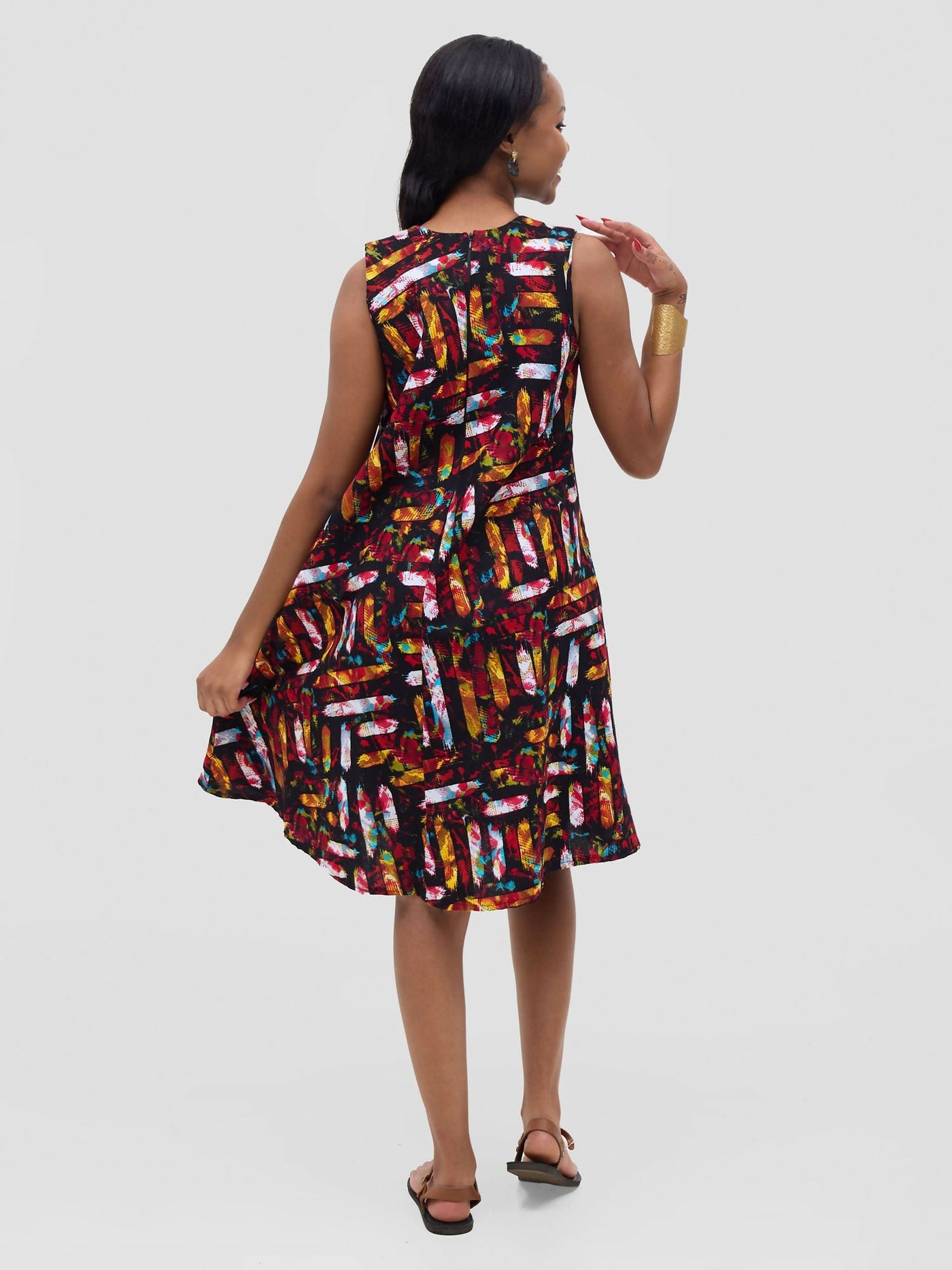 Elgon Shift Dress - Ankara - Shopzetu