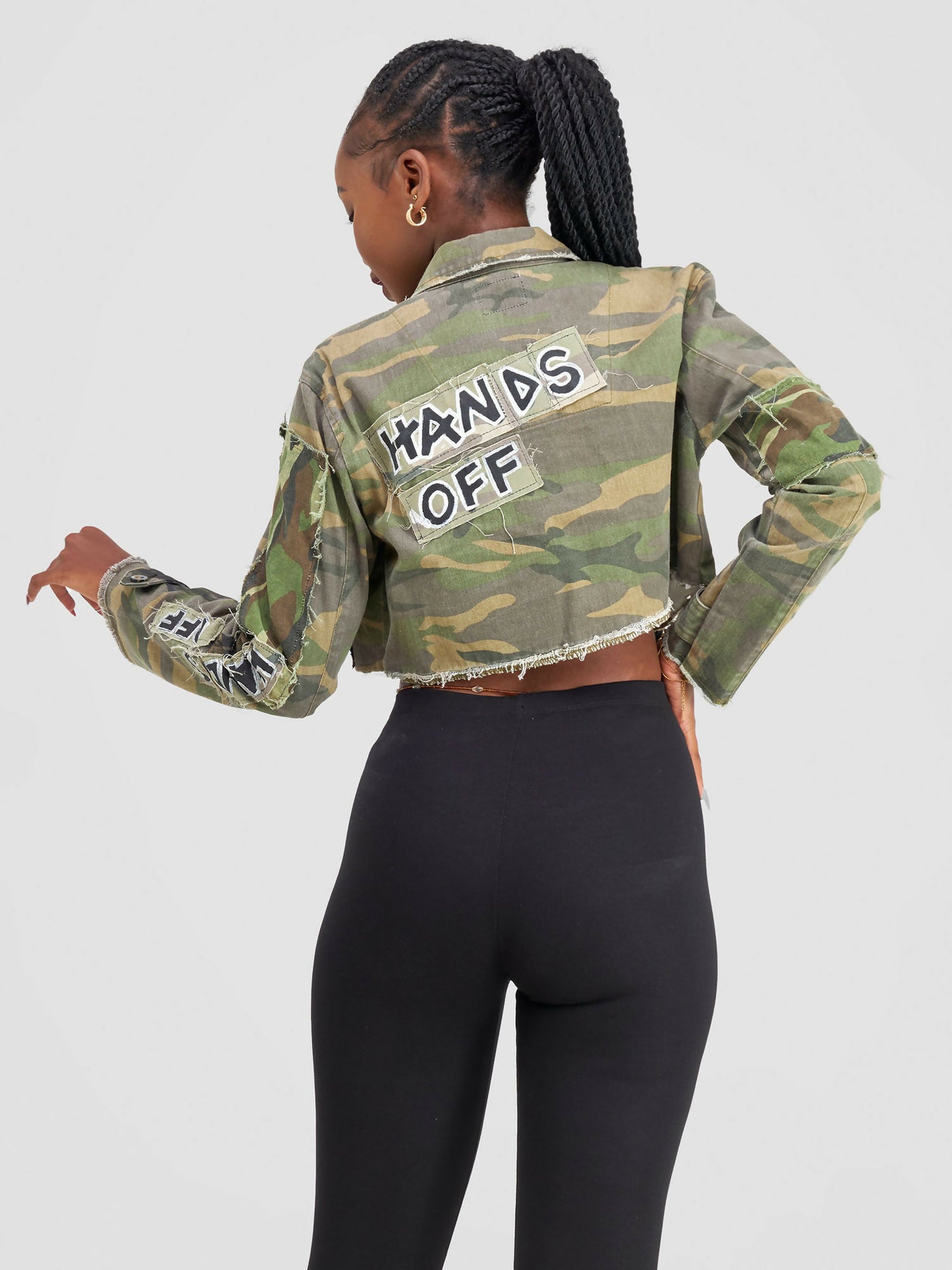 4Mtaa Hands Off Collection Camo Jacket - Multicolored