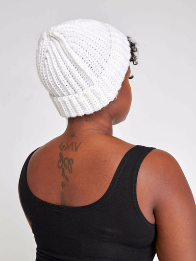 Infy Knit Wear Beanies - White - Shopzetu