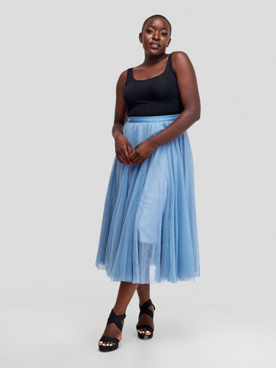 Fauza Design Tulle Skirt - Blue - Shopzetu