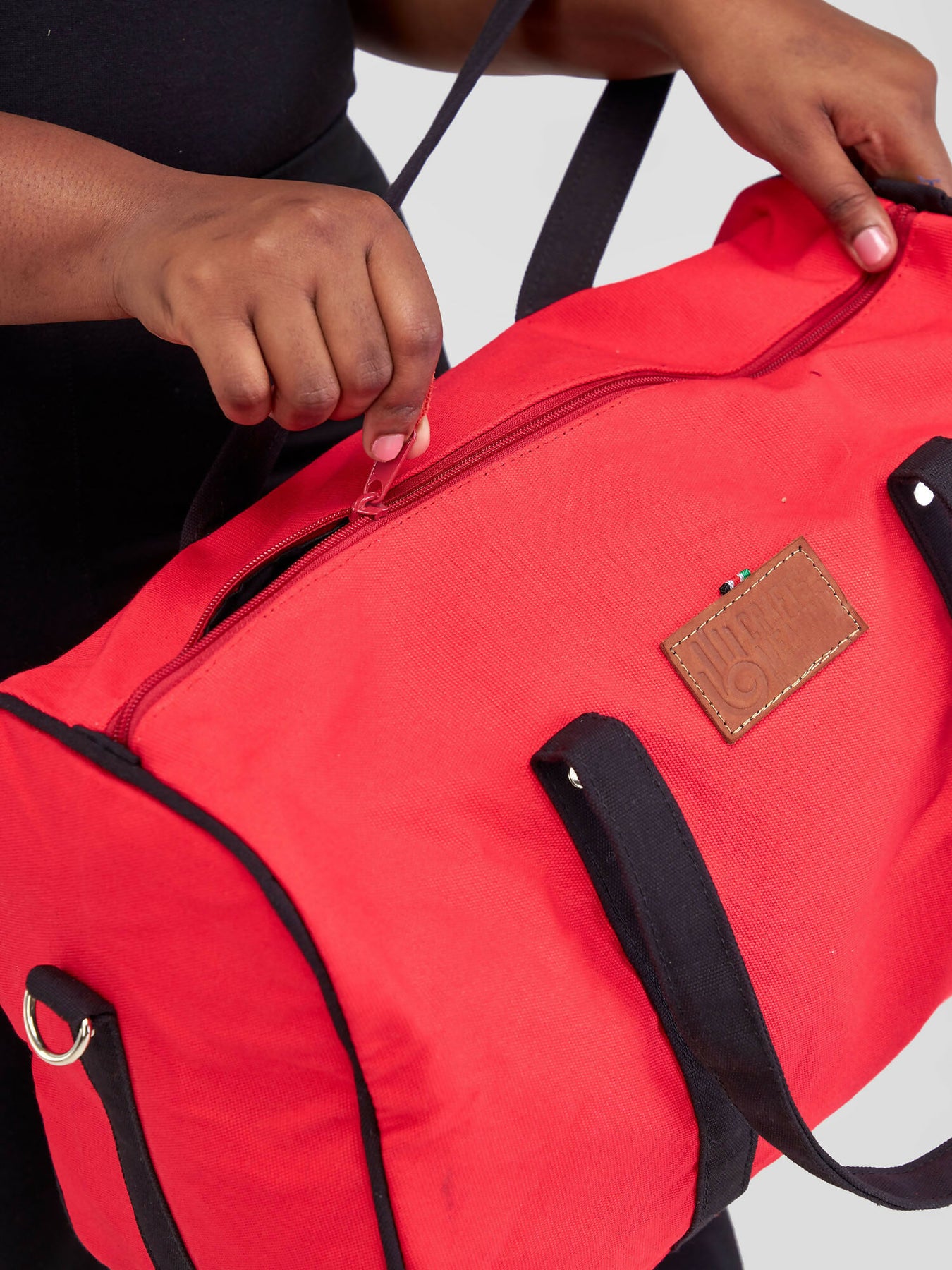 Crafts With Meaning Canvas Travel Duffle Bag Red Shopzetu