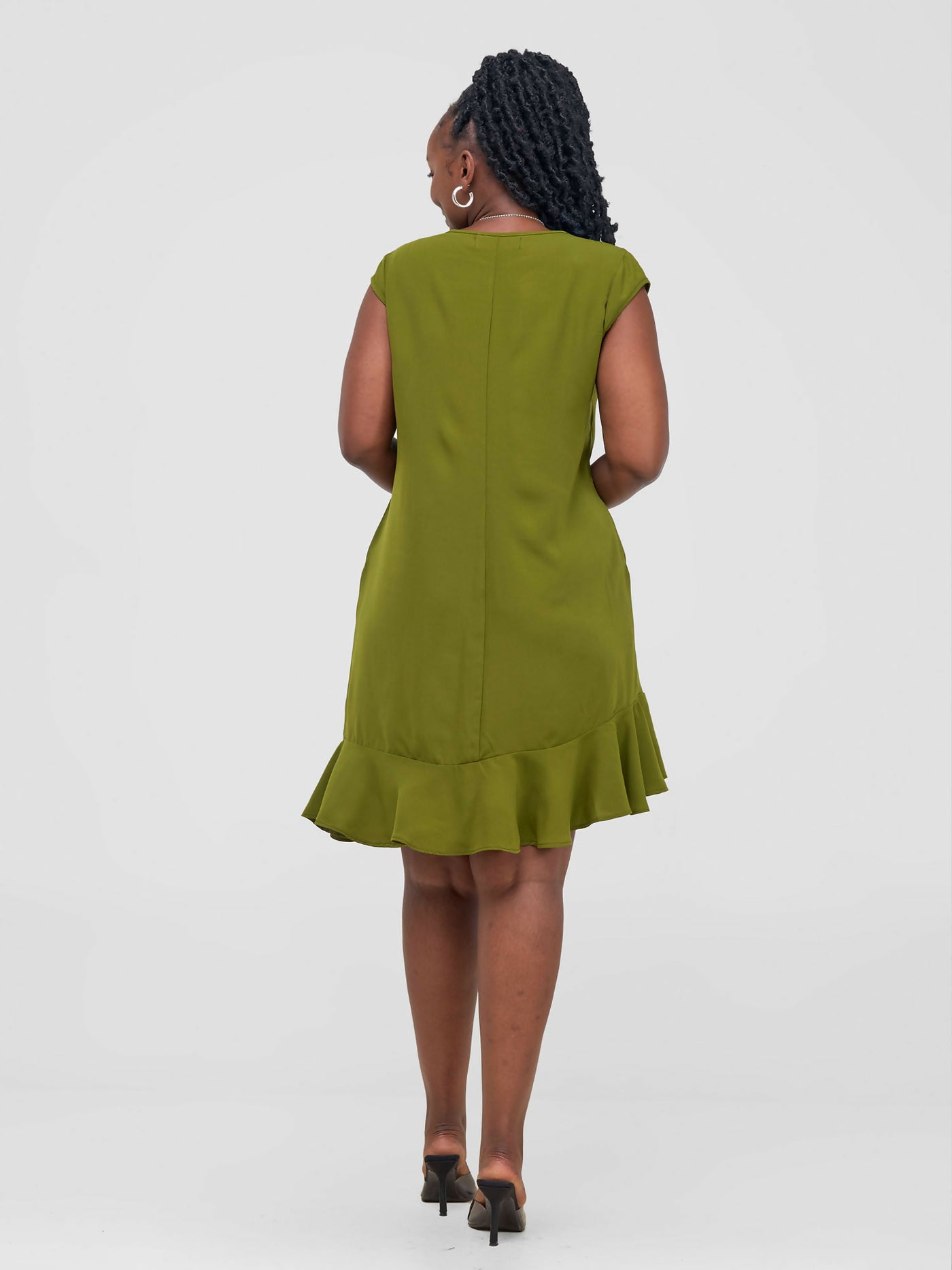 Salok Havilah Wear Nuru Shift Dress - Olive