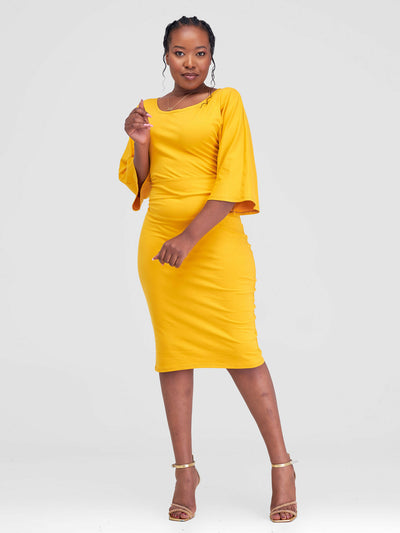 Timyt Urban Wear The Glamourous Queen Dress - Mustard