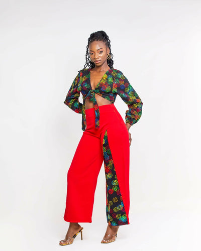 Limeira Pant Set - Red - Shopzetu