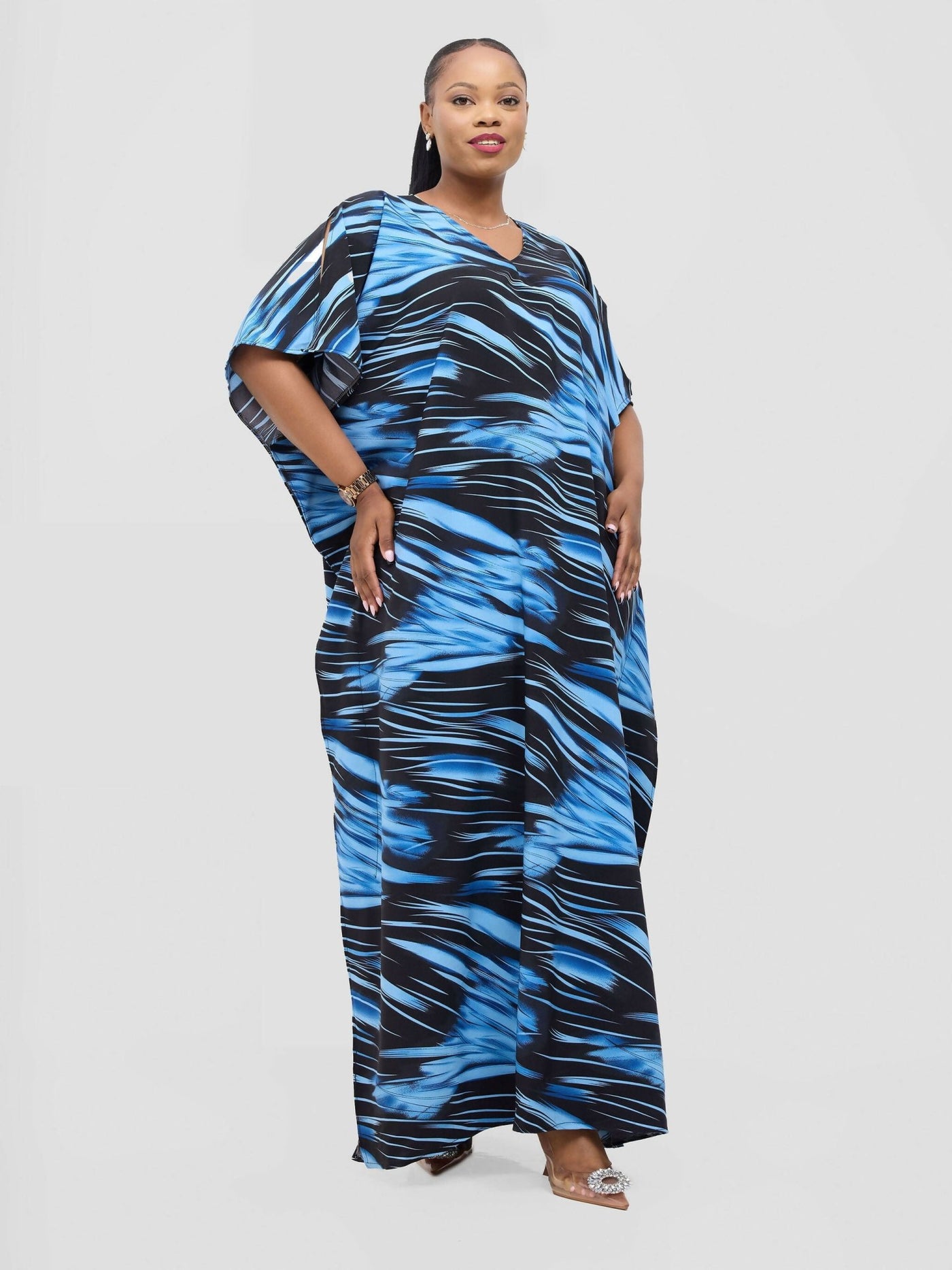 Kaftan Dress - Blue - Shopzetu