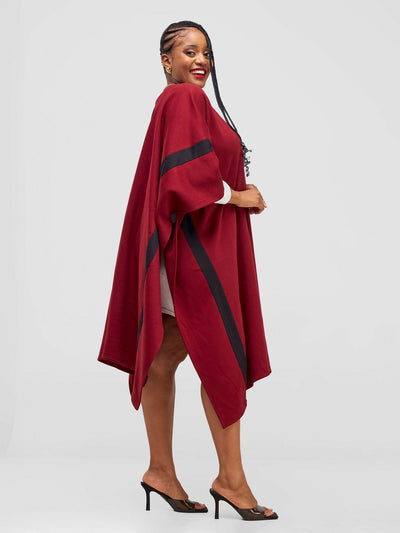 Nika Bonica Penny Poncho - Maroon