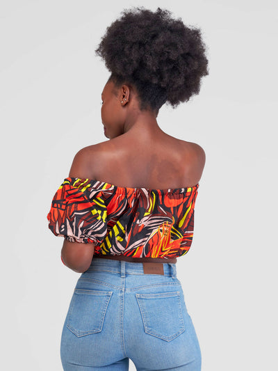 Tayari Fashion House Ankara Crop Top - Orange