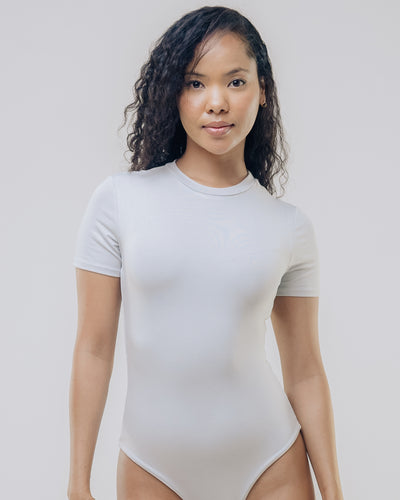 Vivo X This Is Essential Short Sleeve Bodysuit - Grey - Shopzetu