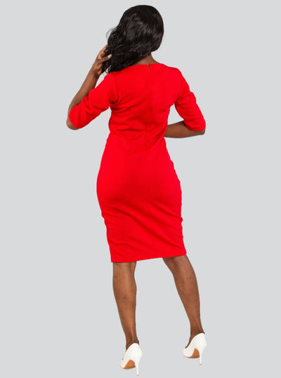 Da'joy Fashions Elmira Dress - Red - Shopzetu