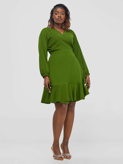 Lizola Zin Wrap Dress - Green