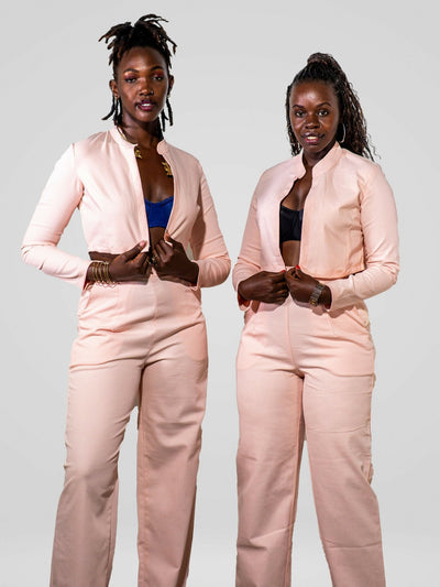 The Innovators Closet Closet Two Piece Pant - Peach - Shopzetu