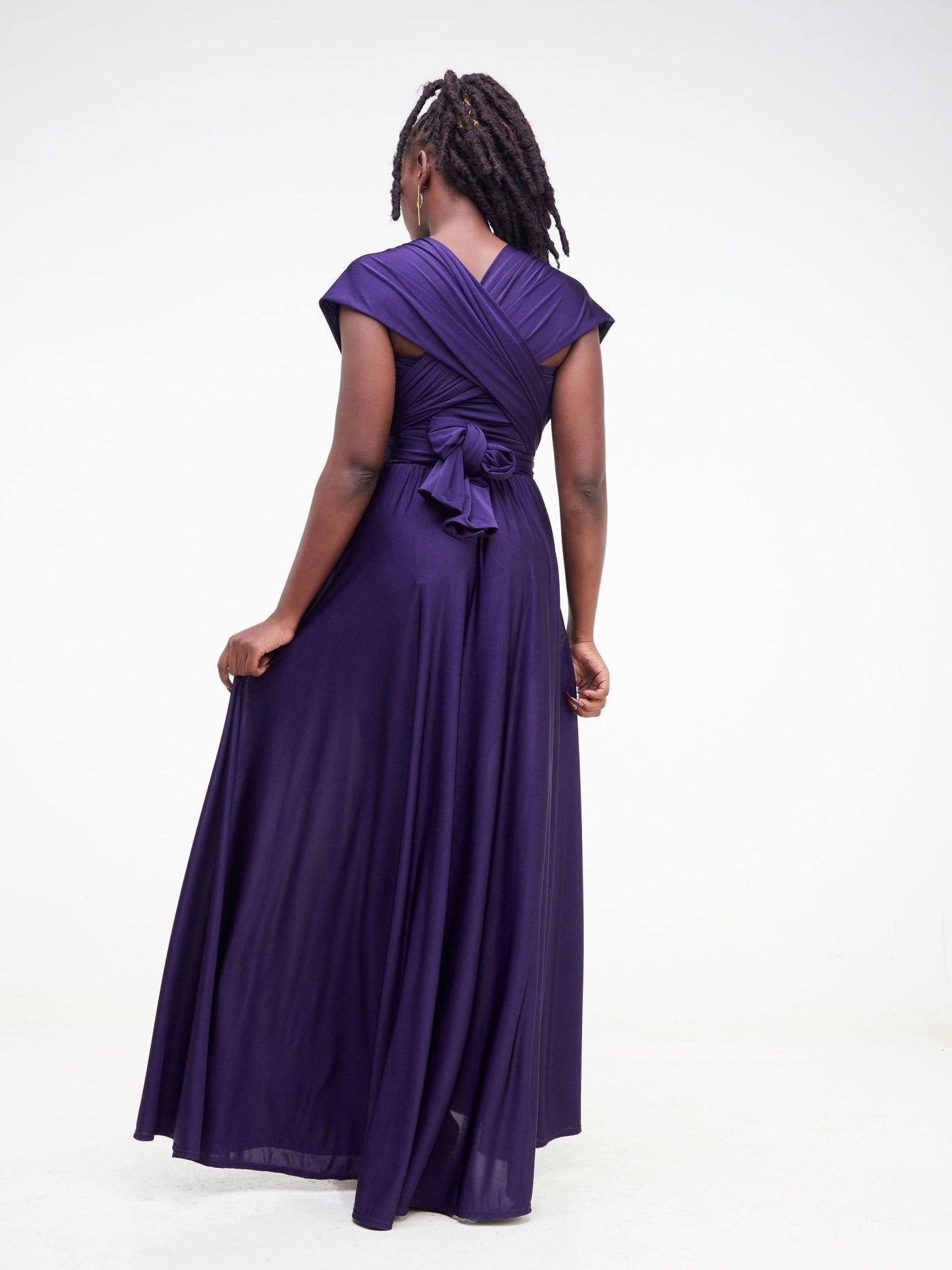 Vivo Fara Multiway Maxi Dress - Purple - Shopzetu