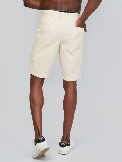 Zetu Men's Chino Shorts - Cream