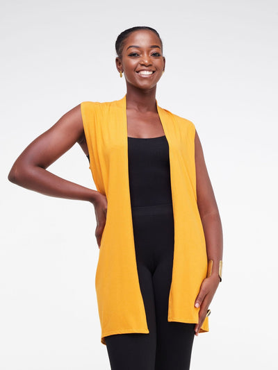 Vivo Basic Sleeveless Midi Jersey Waterfall - Mustard - Shopzetu