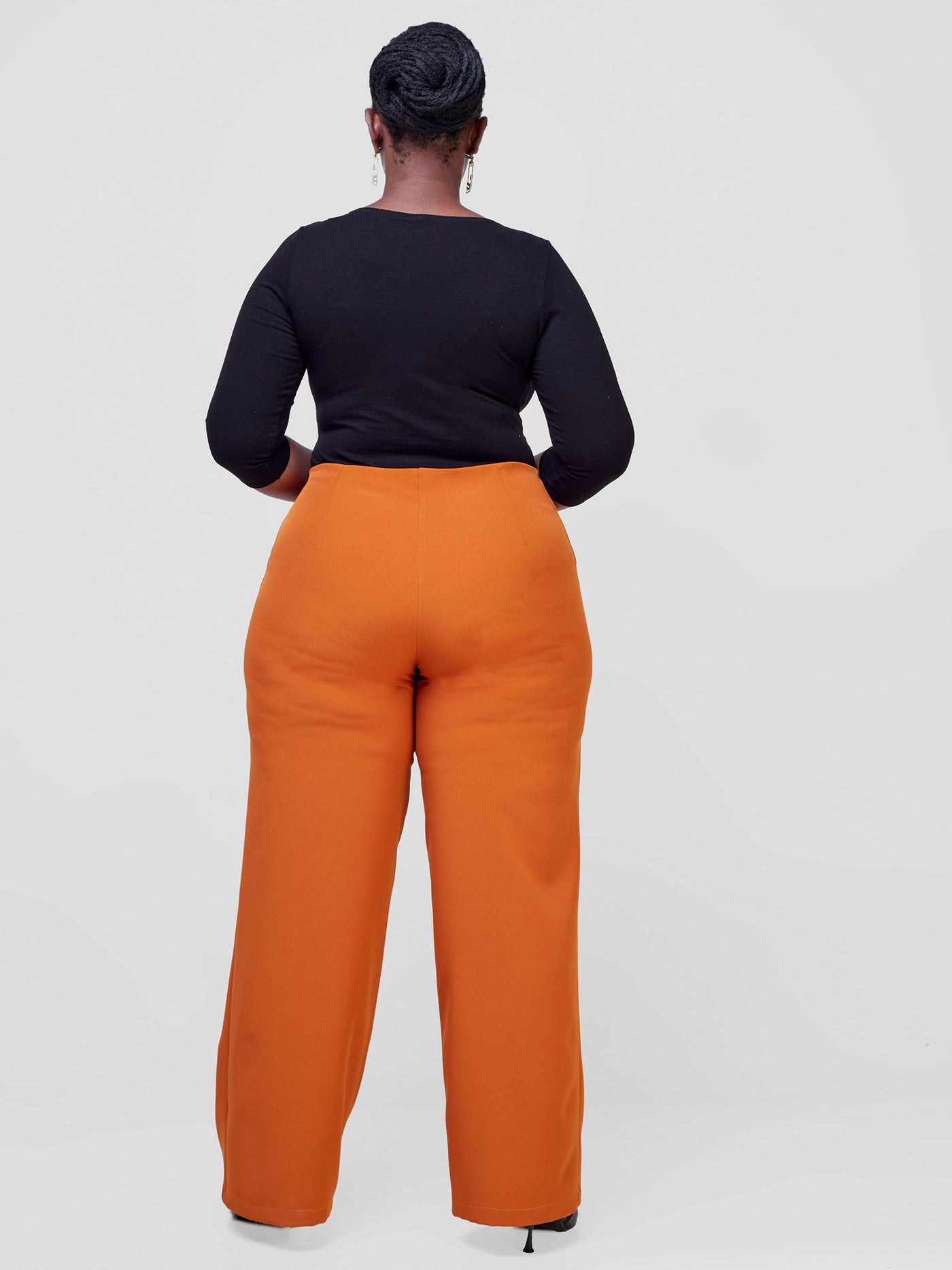 Saida Straight Leg Pants - Rust