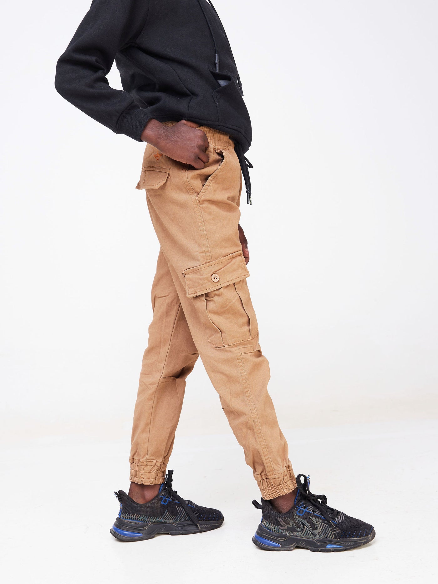 Zetu Kid's Cargo Pants - Dark Brown