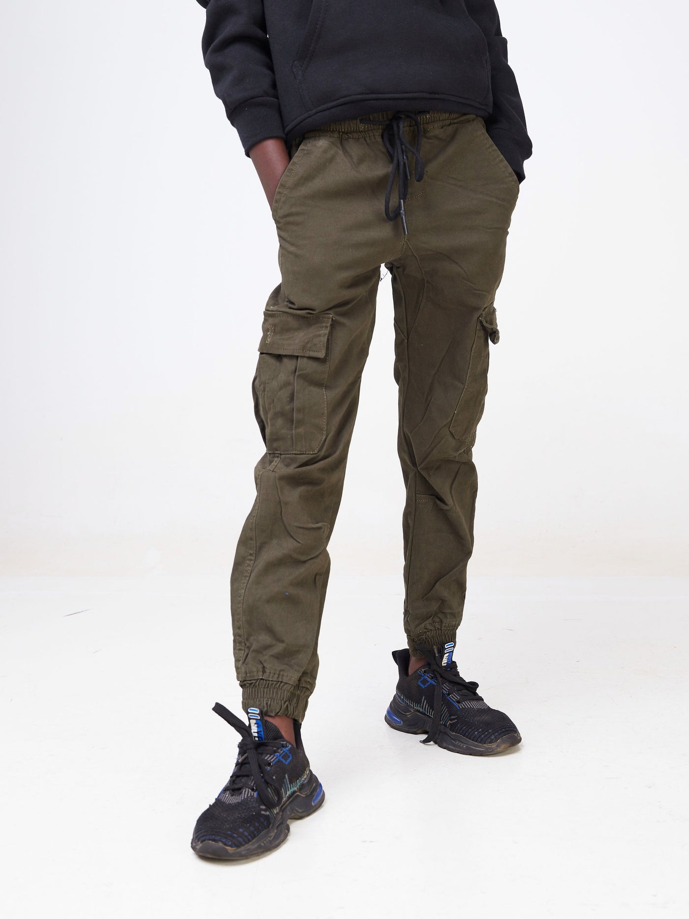 Zetu Kid's Cargo Pants - Army Green