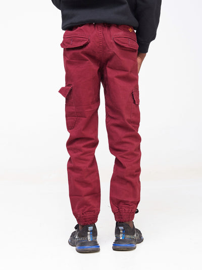 Zetu Kid's Cargo Pants - Red