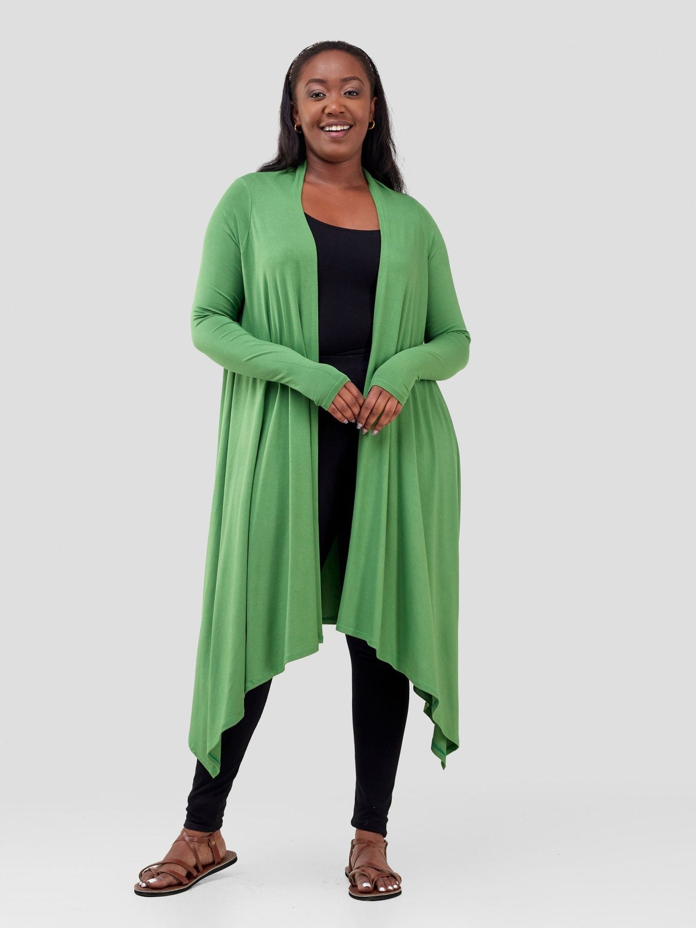 Vivo Basic Long Sleeve Cascade Waterfall - Green - Shopzetu