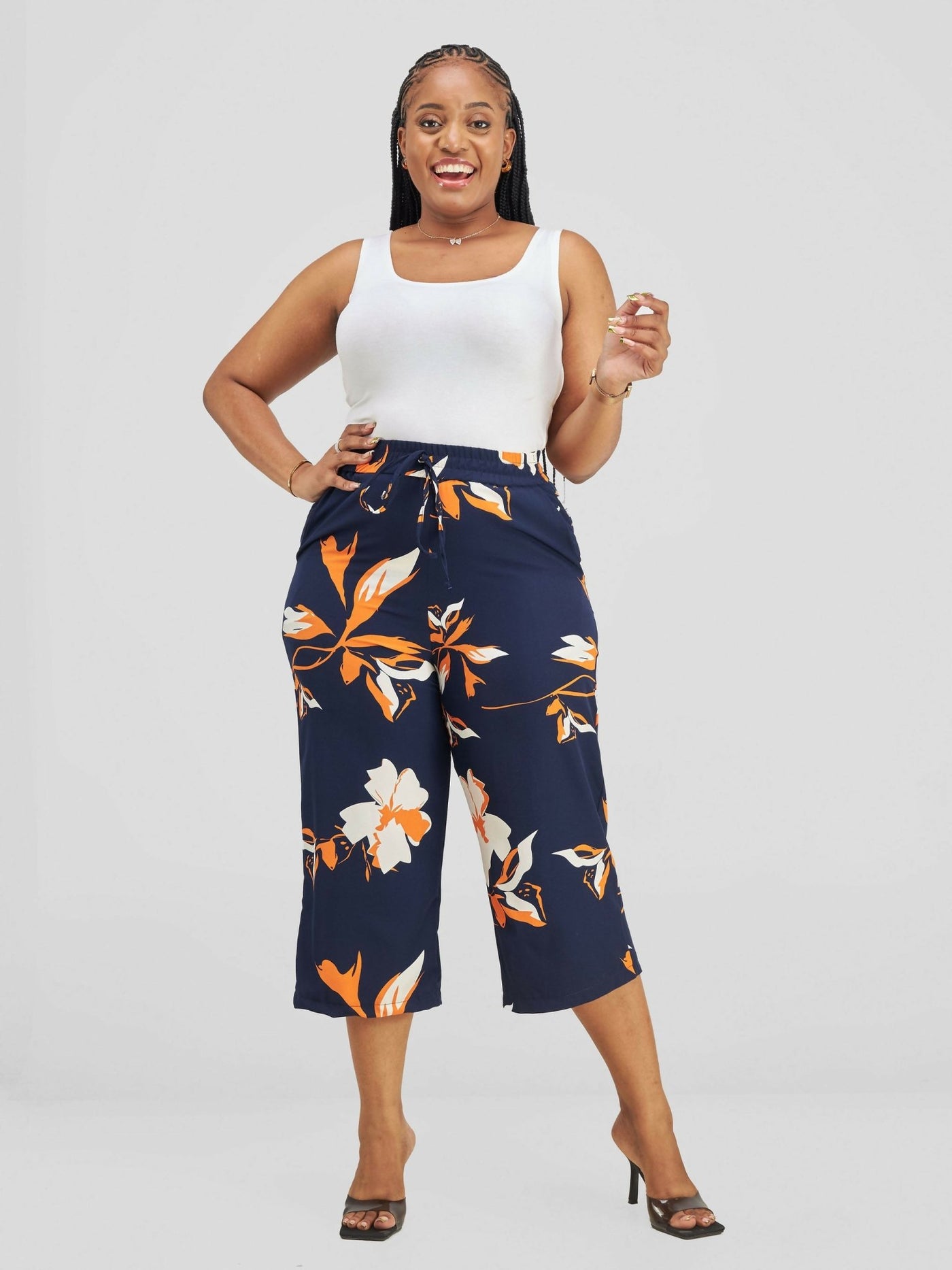 Lizola Daberechi Pant - Navyblue / Orange - Shopzetu