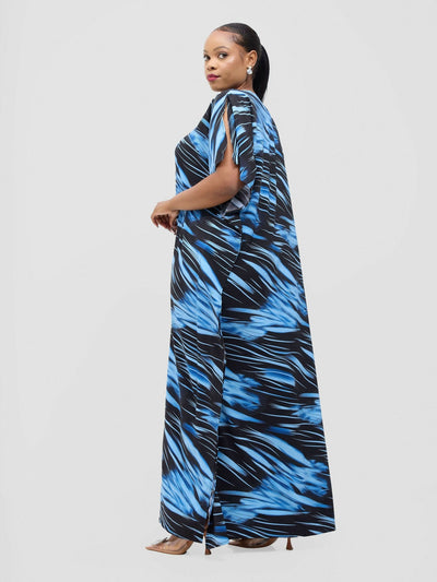 Kaftan Dress - Blue - Shopzetu