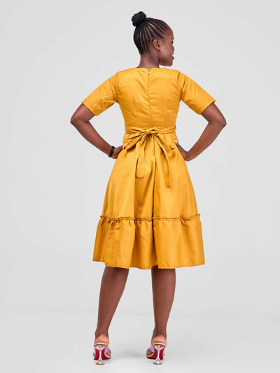 Tribelly Fashions Sofia Dress - Mustard