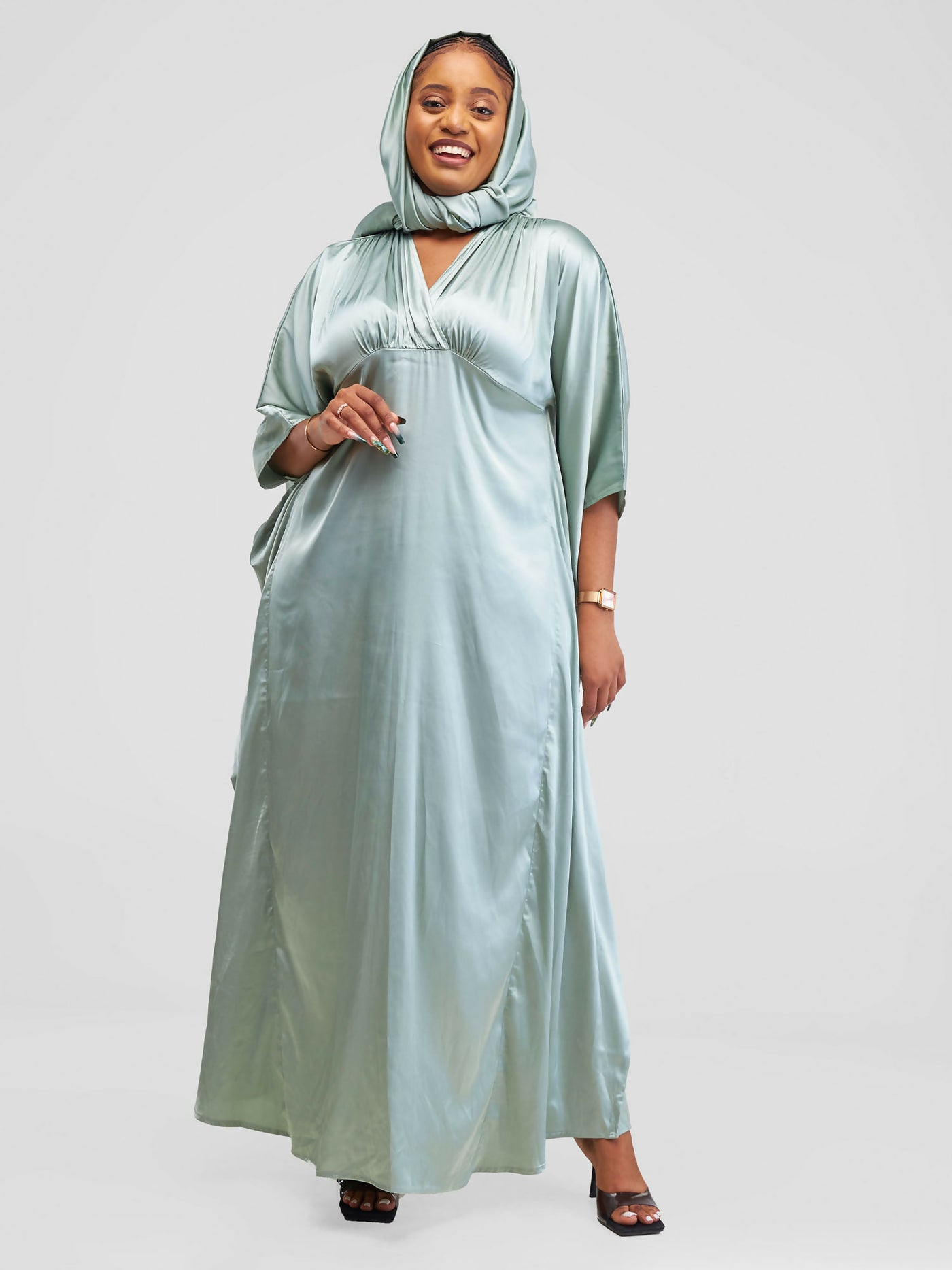 Malak Modest Mapenzi Dress - Kijani ( Mint Green)