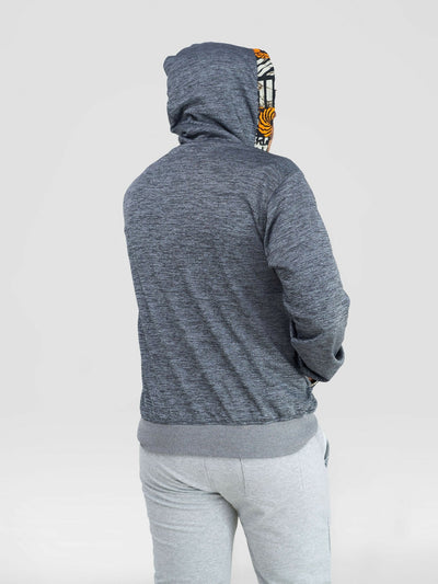 Rafiki Threads Cheza Hoodie Jumper - Grey - Shopzetu