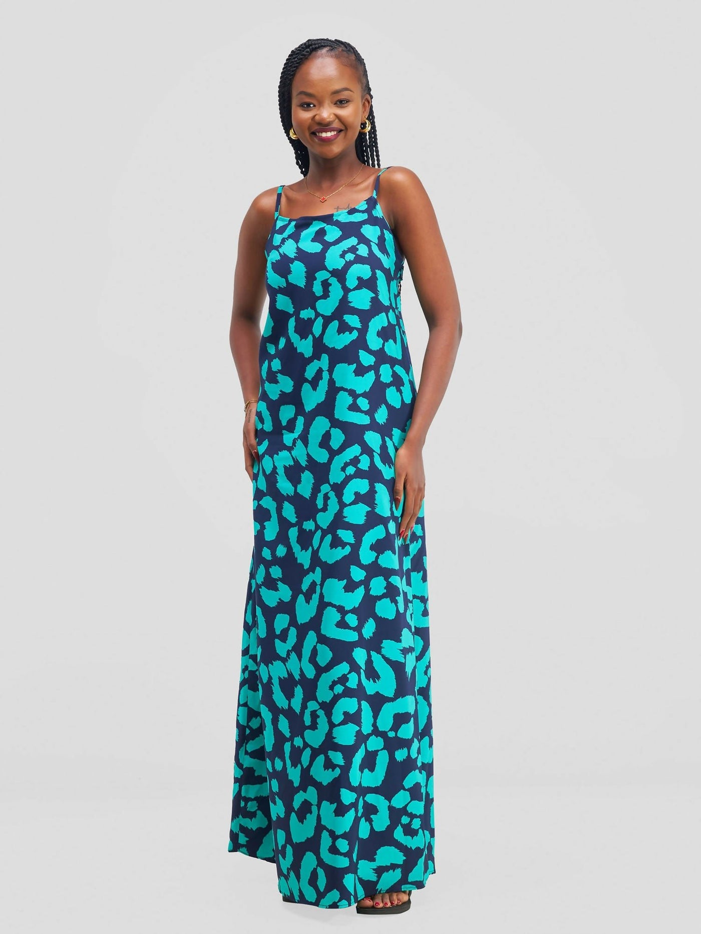 Stella Customized Kenya Dress - Animal Print - Shopzetu