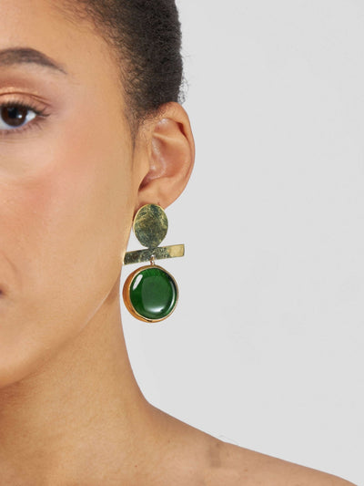 Kijivu Creatives Dangle Earring - Blue / Green - Shopzetu