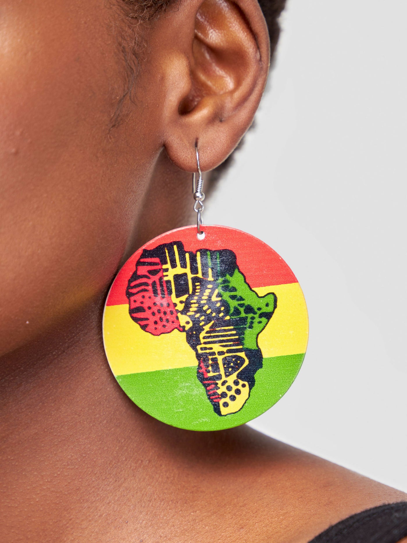 Eleganzia Stylez Reggae Earring - Red / Yellow