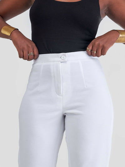 Tayari Fashion House Zula Official Trouser - White