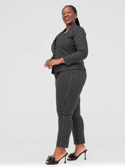 Tayari Fashion House Suit - Black / White