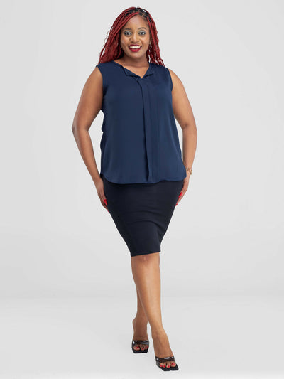 Lizola Dayana Blouse - Navy Blue