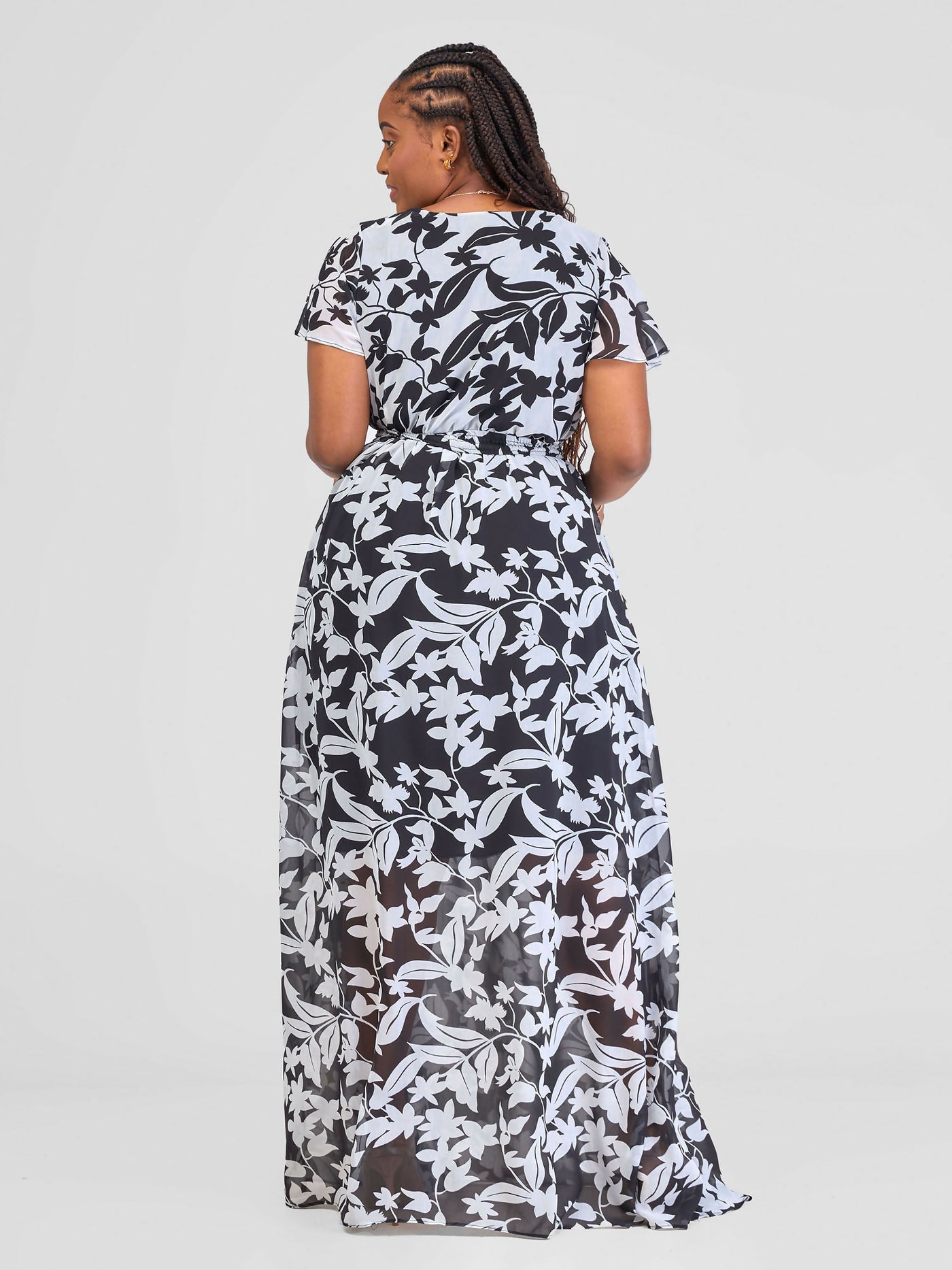 Kakiba Collections Grace Maxi Dress - Black / White