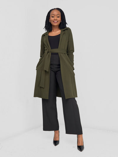 Vivo Basic Trench Coat - Hunters Green - Shopzetu